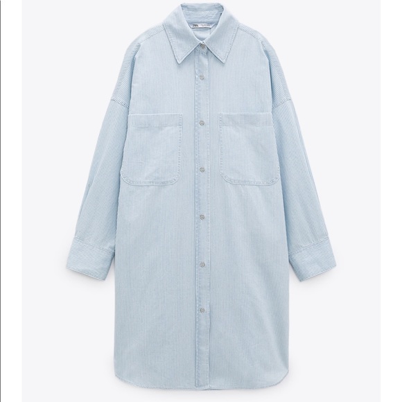 Zara Stripped Shirt Dress - Picture 7 of 9